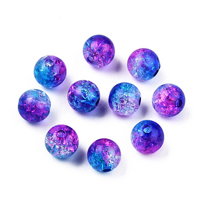 Transparent Crackle Acrylic Beads CACR-N002-11A-1