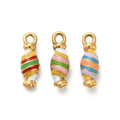 304 Stainless Steel Enamel Pendants STAS-K306-44G-1