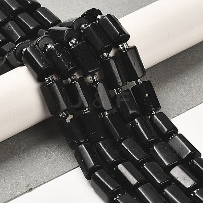 Natural Black Tourmaline Beads Strands G-N327-06-14A-1