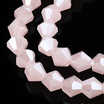 Imitation Jade Electroplate Glass Beads Strands EGLA-A039-J6mm-A07-1