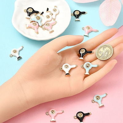 16Pcs 4 Colors Alloy Enamel Pendants FIND-YW0005-95-1