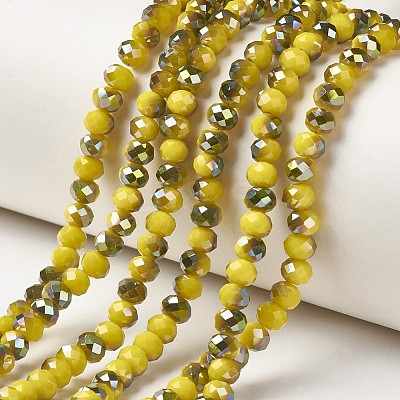Electroplate Opaque Glass Beads Strands LS-EGLA-A034-P6mm-S07-1