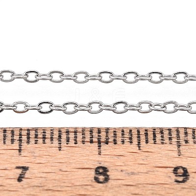 Tarnish Resistant 304 Stainless Steel Cable Chains X-CHS-R002-0.4mm-1