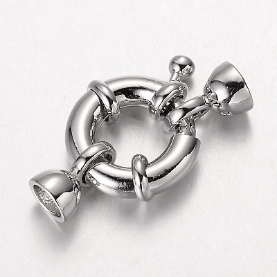 Brass Spring Ring Clasps X-KK-O091-01P-NR-1
