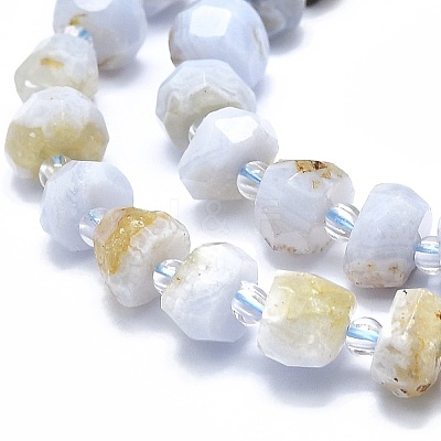 Natural Blue Lace Agate Beads Strands G-F715-032A-1