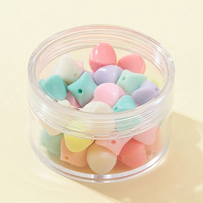 42Pcs Opaque Acrylic Beads SACR-FS0001-15-1