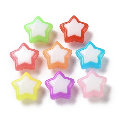 Two Tone Opaque Acrylic Beads SACR-I005-04A-1