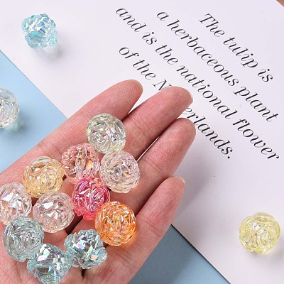 Transparent Acrylic Beads TACR-S154-31C-1