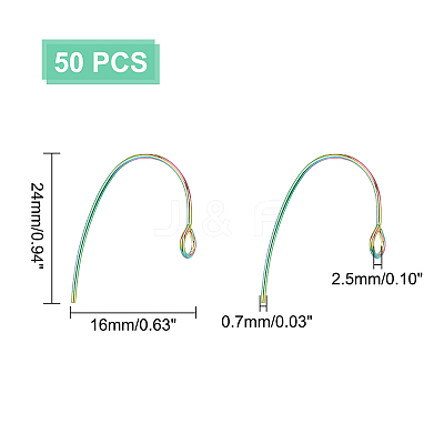 PVD Vacuum Plating 304 Stainless Steel Earring Hooks STAS-UN0018-15M-1