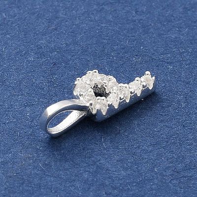 925 Sterling Silver with Cubic Zirconia Charms STER-Q004-01P-S-1
