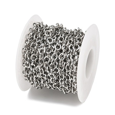 304 Stainless Steel Oval Link Chains CHS-G044-02P-1