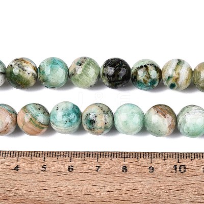 Natural Green Line Jasper  Beads Strands G-B128-A03-05-1
