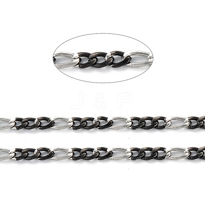 304 Stainless Steel Figaro Chains CHS-O010-05EBP-1