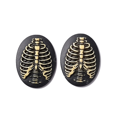 Halloween Cameos Opaque Resin Cabochons RESI-C017-01C-1