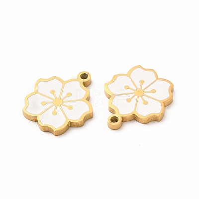 Ion Plating(IP) 304 Stainless Steel Enamel Charms STAS-F291-06G-03-1
