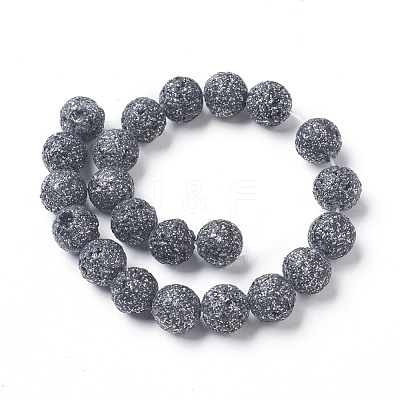 Natural Lava Rock Beads Strands G-F592-04A-8mm-1