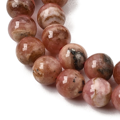 Natural Argentina Rhodochrosite Beads Strands G-D864-14-6mm-A-1