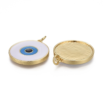 Brass Enamel Pendants KK-F821-48A-G-1