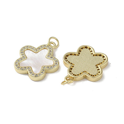 Brass Micro Pave Cubic Zirconia Pendants KK-G485-26D-G-1