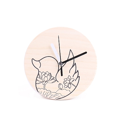 Children's Creative DIY Coloring Teaching Clock PW-WG18118-04-1
