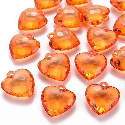 Transparent Acrylic Pendants TACR-T024-03B-921-1