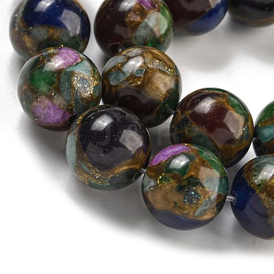 Synthetic Gold Clinquant Stone Beads Strands G-P549-A01-03B-1