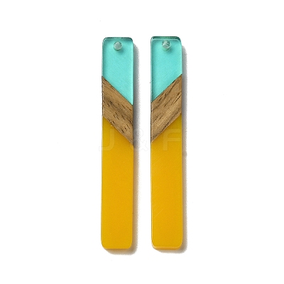 Opaque Resin & Walnut Wood Big Pendants RESI-D060-C-05-1