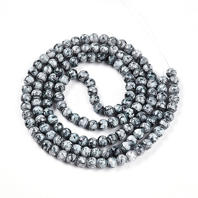 Baking Paint Glass Beads Strands DGLA-N003-6mm-A06-1