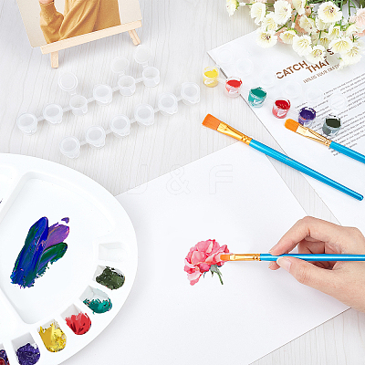 Plastic Paint Palettes with Thumb Hole DIY-GA0001-62-1