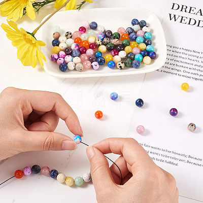 100Pcs 20 Style Natural Mixed Gemstone Beads G-KS0001-07-1