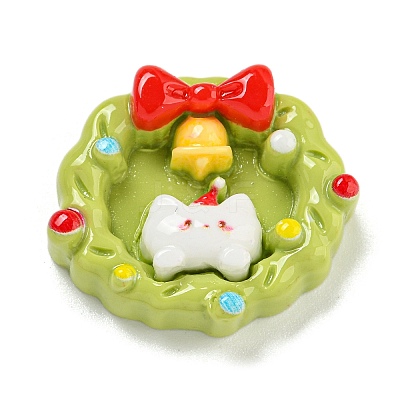 Christmas Opaque Resin Decoden Cabochons RESI-U006-05J-1