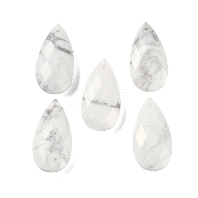 Natural Howlite Pendants G-C140-05C-1