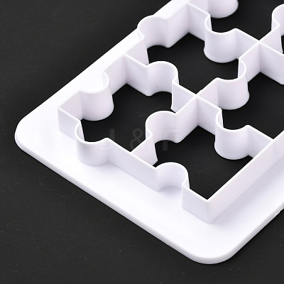 3 Sizes Puzzle Food Grade Plastic Cookie Cutters Sets X-DIY-L057-11-1
