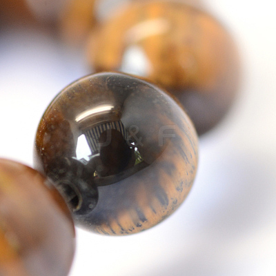 Grade AB Natural Tiger Eye Round Bead Strands X-G-E334-10mm-17-1