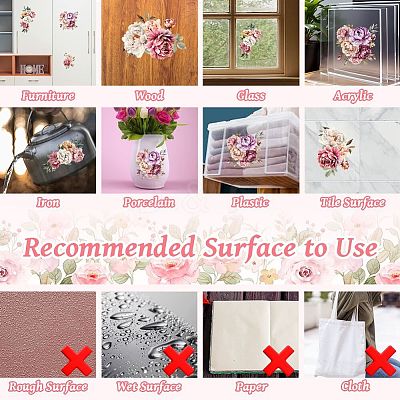6 Sheets 6 Styles PVC Waterproof Decorative Stickers DIY-WH0489-022-1
