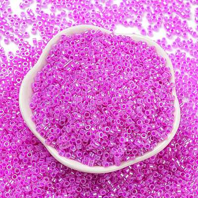 Electroplate Transparent Glass Seed Beads SEED-S042-16A-08-1