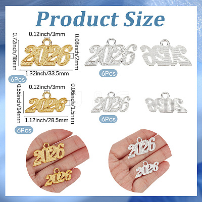 24Pcs 4 Styles Zinc Alloy Pendants FIND-SP0005-20-1