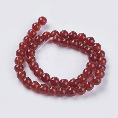 Natural Carnelian Beads Strands G-GSR8MM060-2-1