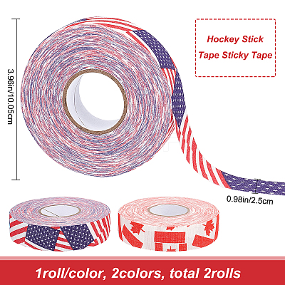 2 Rolls 2 Colors Bockey Masking Tape AJEW-GF0004-36B-1