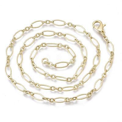 Brass Cable Chains Necklace Making MAK-S072-16A-MG-1