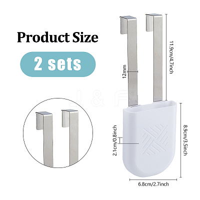 Stainless Steel & ABS Plastic Toilet Tank Cleaning Tablet Holder AJEW-WH0817-026-1