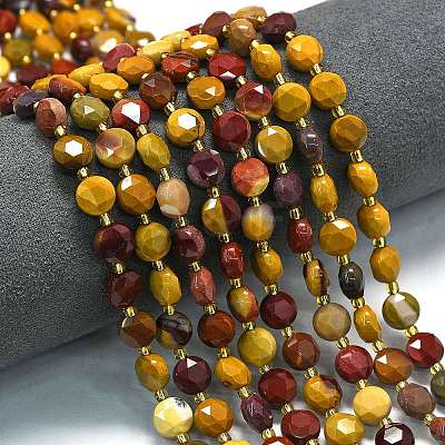 Natural Mookaite Beads Strands G-C116-A05-02-1