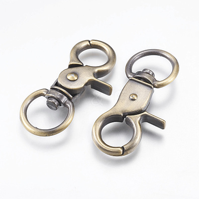 Tibetan Style Alloy Swivel Lobster Claw Clasps LS-PALLOY-L206-02AB-1