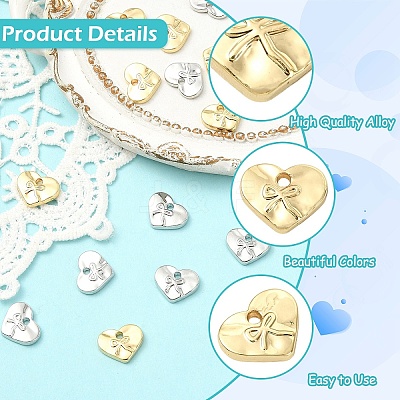 20Pcs 2 Colors Rack Plating Alloy Pendants FIND-YW0012-56-1
