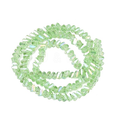 Electroplate Transparent Glass Beads Strands EGLA-Q139-01A-A18-1