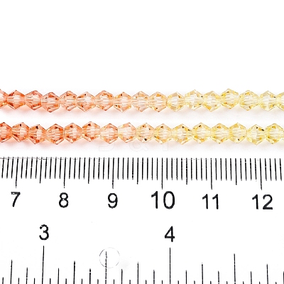 Gradient Color Baking Paint Glass Bead Strands X1-DGLA-A039-T2mm-A014-1