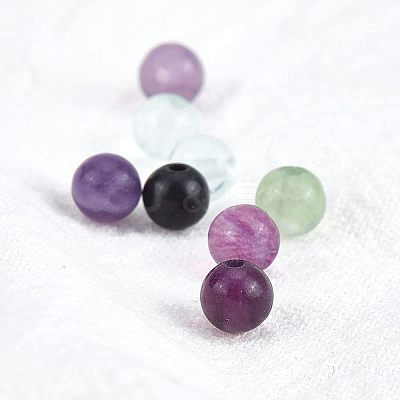 200Pcs Natural Fluorite Beads Strands G-OC0002-69A-1