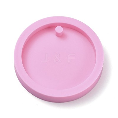 Flat Round DIY Pendant Silicone Molds DIY-TAC0005-27A-1