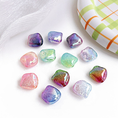 Transparent Crackle Acrylic Beads X1-OACR-K008-09-1