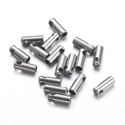 Tarnish Resistant 201 Stainless Steel Cord Ends X-STAS-S028-30-1